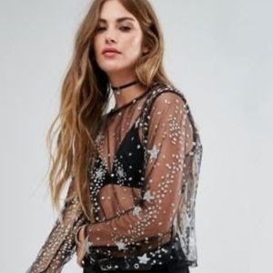 Motel Sheer Suns and Moons Long Sleeve